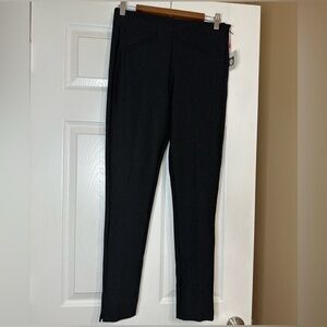 Anne Klein Pinstriped Skinny Elastic Waist Side Zip Dress Pants/Legging Sz 8 NWT